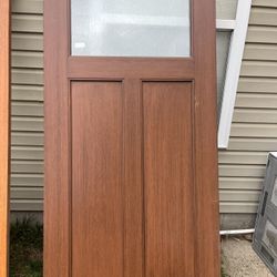 Woodgrained Fiberglass Door 