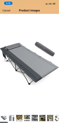 Timber Ridge Extra Wide Heavy Duty Camping Cot for Adult, Easy Set Up Oversized Sleeping Cot with Carry Bag for Camping, Travel and Outdoors, Support 