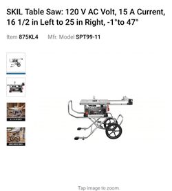 Contractor portable table saw