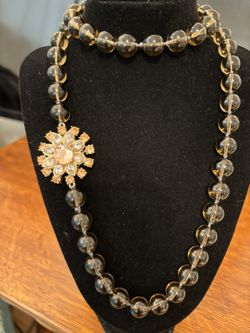 Knotted Glass Bead Necklace