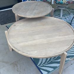 Wooden nesting tables