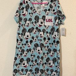 Disney Mickey Mouse, Lol Nightgown Sleeper Size Large Extra Large