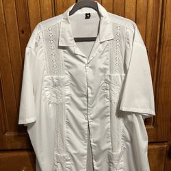 White Mexican Guayabera 4Xl