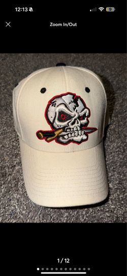 Zephyr Never Dead Skull Pirate Graphic Print Fitted Hat Size Youth 6,3/4 Used