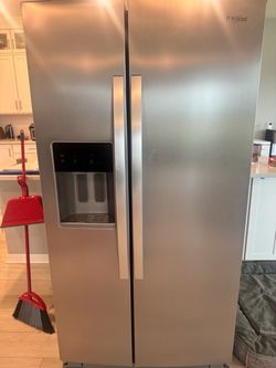 Near new Whirlpool Stainless Steel Fridge