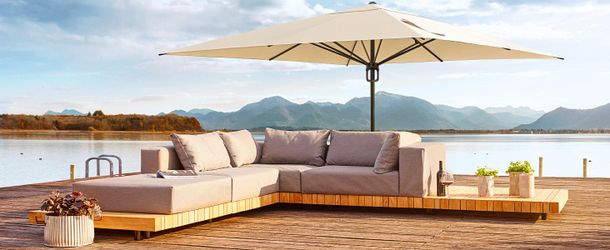 11' patio umbrella with lights 11' Designer Umbrella