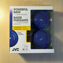JVC Lightweight Flat Foldable Headphone with Mic | Blue Color 