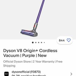 Vaccum Dyson Origin Cordless Purple New