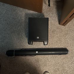 JBL soundbar and subwoofer 