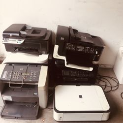 5 Printers 4 Hp And One Canon