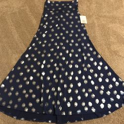 NWT! LuLaRoe Blue and Silver Maxi Dress, XS