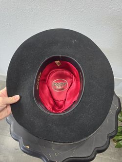 Eddy Black Cowboy Hat 7 3/8 Designed by Chris Eddy 100% Wool  display picture 1