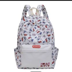 Fashion Hello Kitty Backpack Fashion Cartoon Design Large Capacity Multifunctional School Backpack 