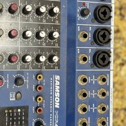 Mackie 24•E 24-Channel 8-Bus Expansion Console. It is an audio mixer used to combine and process multiple audio signals