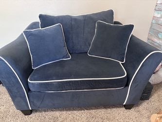 AFW navy blue velvet couches