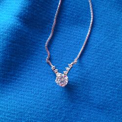 14K white gold necklace