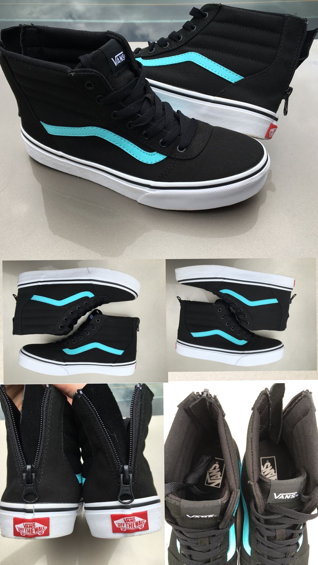 Vans Mid with back Zipper size 4 women.