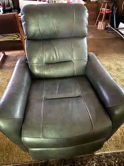 Leather rocking chair