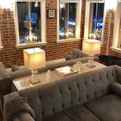 Grey Chesterfield Velvet Sofa (2 Available)