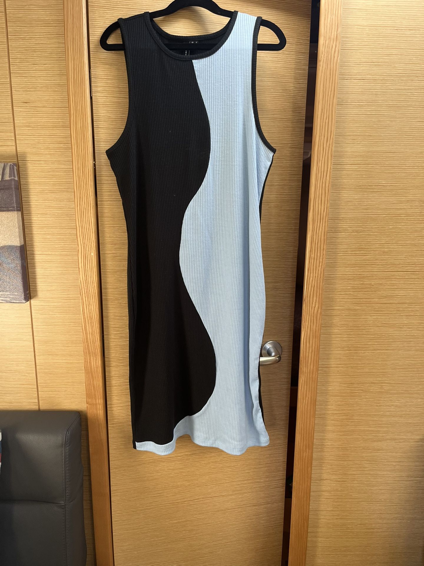 Baby Blue And Navy Dress