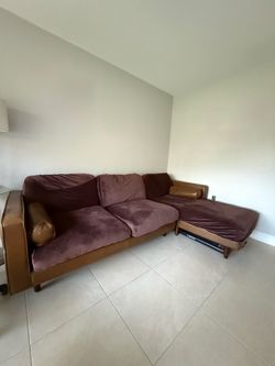Brown couch/sofa