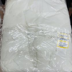 VTG Downlon Baby Ruffled Blanket & Pillow White The Quiltex Co