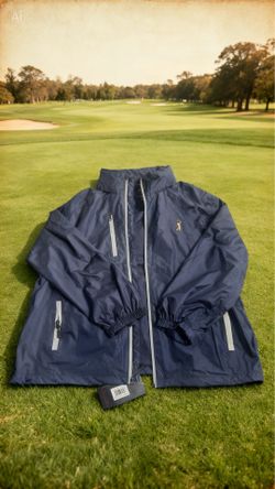 Navy Men's Lightweight The Players Golf Jacket with Logo