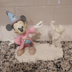 Disney Mickey Mouse Sorcerer Snowbabies Sculpture - Released In 1994 - New In Box 