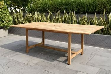 Outdoor Teak Extendable Dining Table (seats 8-10)