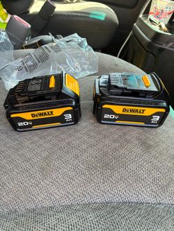 Dewalt Two 20v 3 amp batteries