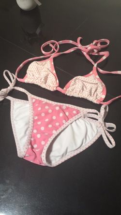 Size small pink poke a dot bikini