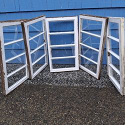 5 -Victorian Windows 20x34 Grids Wood