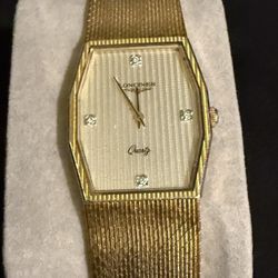 Longines 80’s Gold Plated Diamond Dial Men’s Watch Elegant Orologio