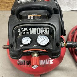 Central Pneumatic Air Compressor With Hose And Tire Filler
