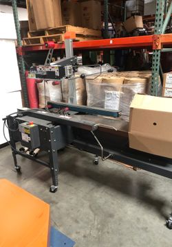 Little David SP304 semi auto case former top and bottom case sealer with 3 in tape heads 2 in also a option