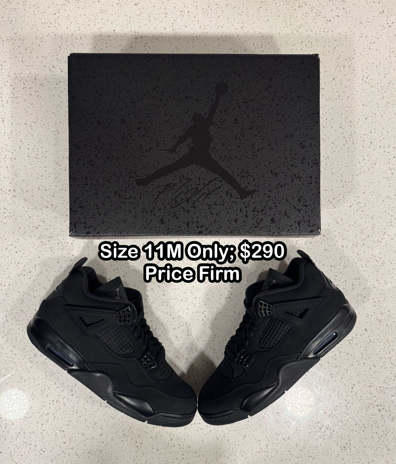 Brand New Nike Air Jordan 4 Retro  "Black Cat"