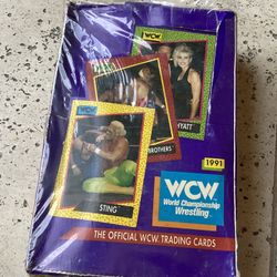 Vintage 1991 WCW Wrestling trading cards wax box packs possible Hulk Hogan 