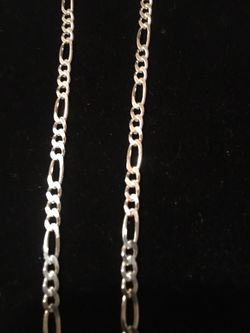 Sterling Silver 24" 3.0 MM Figaro Chain