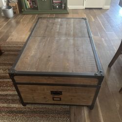 Rustic Industrial Coffee Table with Storage