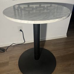 White Marble Table (Fits 2 people)
