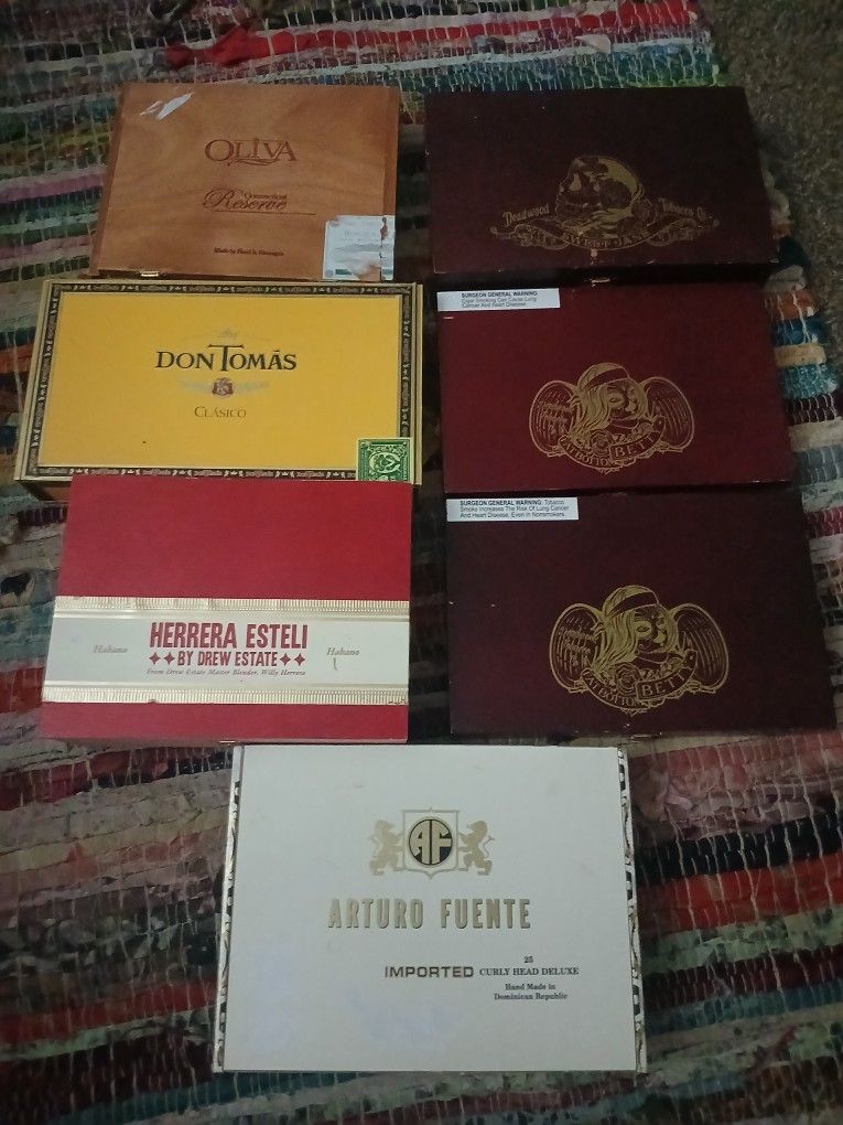 LOT OF 7 EXCELLENT CONDITION CIGAR BOXES