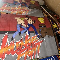 Violence Fight Arcade Sticker 