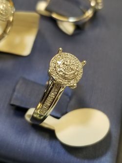 diamond and silver ring...size 8