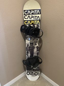 Capita Spacemaster 152W Snowboard and Burton Freestyle Bindings