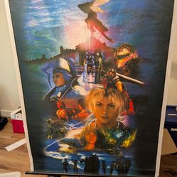 Final fantasy cloud wall scrolls