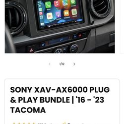 SONY XAV-AX6000 PLUG & PLAY BUNDLE | '16 - '23 TACOMA