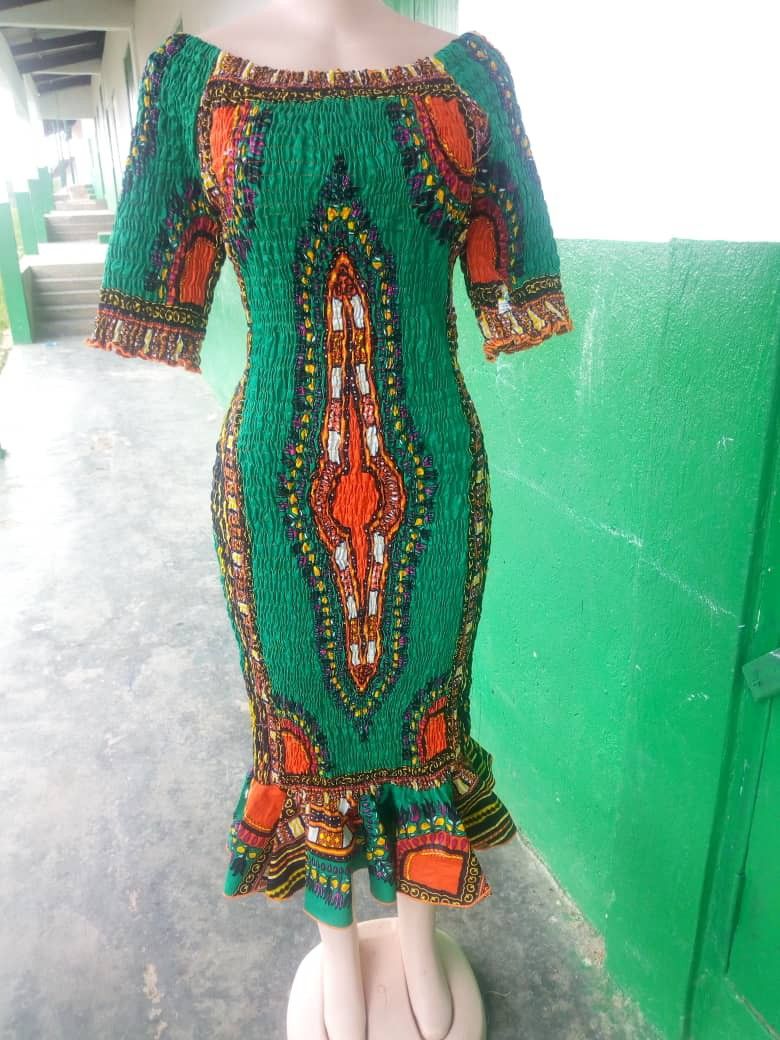 African print stretch dress size 6 to 16