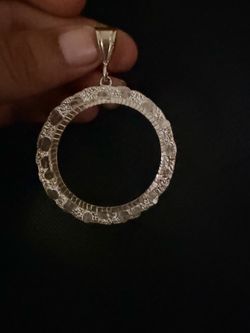 40MM coin bail nugget pendant