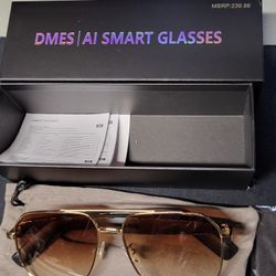 Aviator Bluetooth Wireless Sunglasses Language Translator Phone Music And Answering And More New And Sealed AI Smart Glasses 