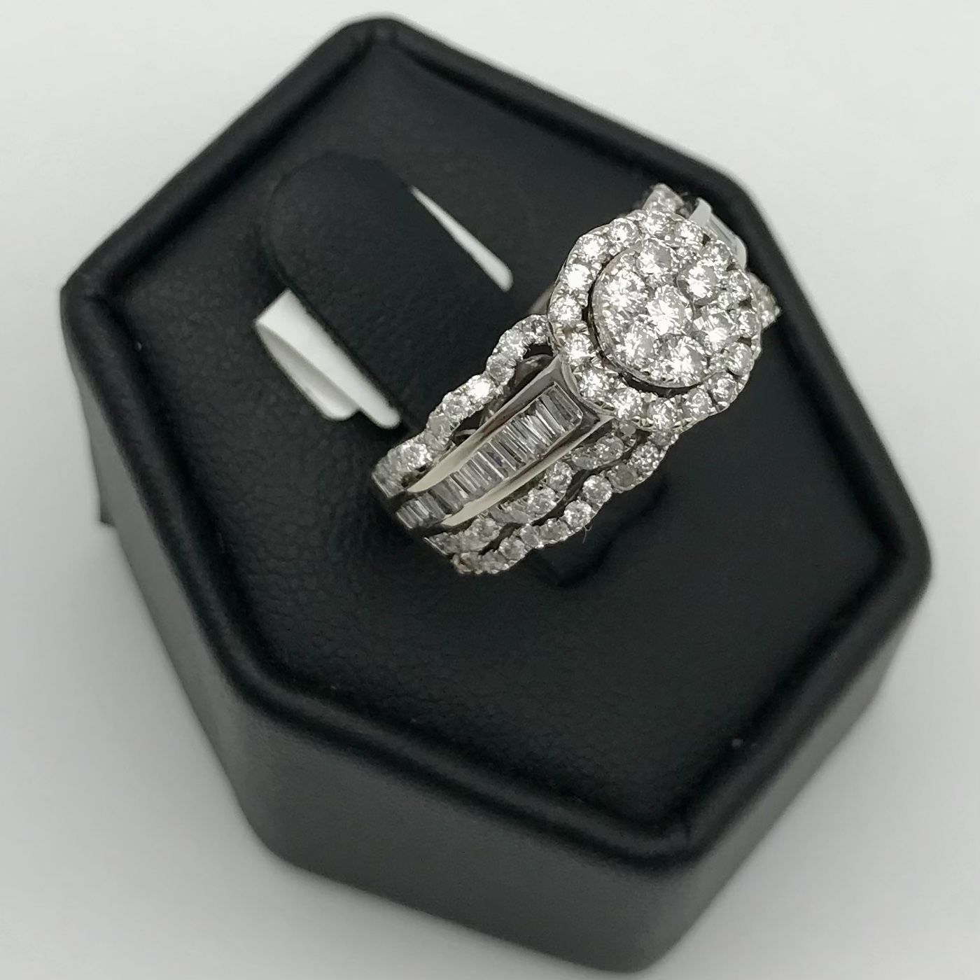Diamond Wedding Set In 14k White Gold